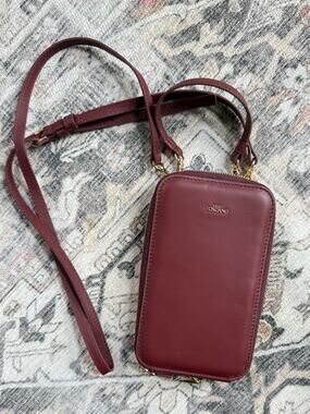 Tocco Toscano zipper wallet Crossbody Phone Bag Travel Burgundy Iduna Wine